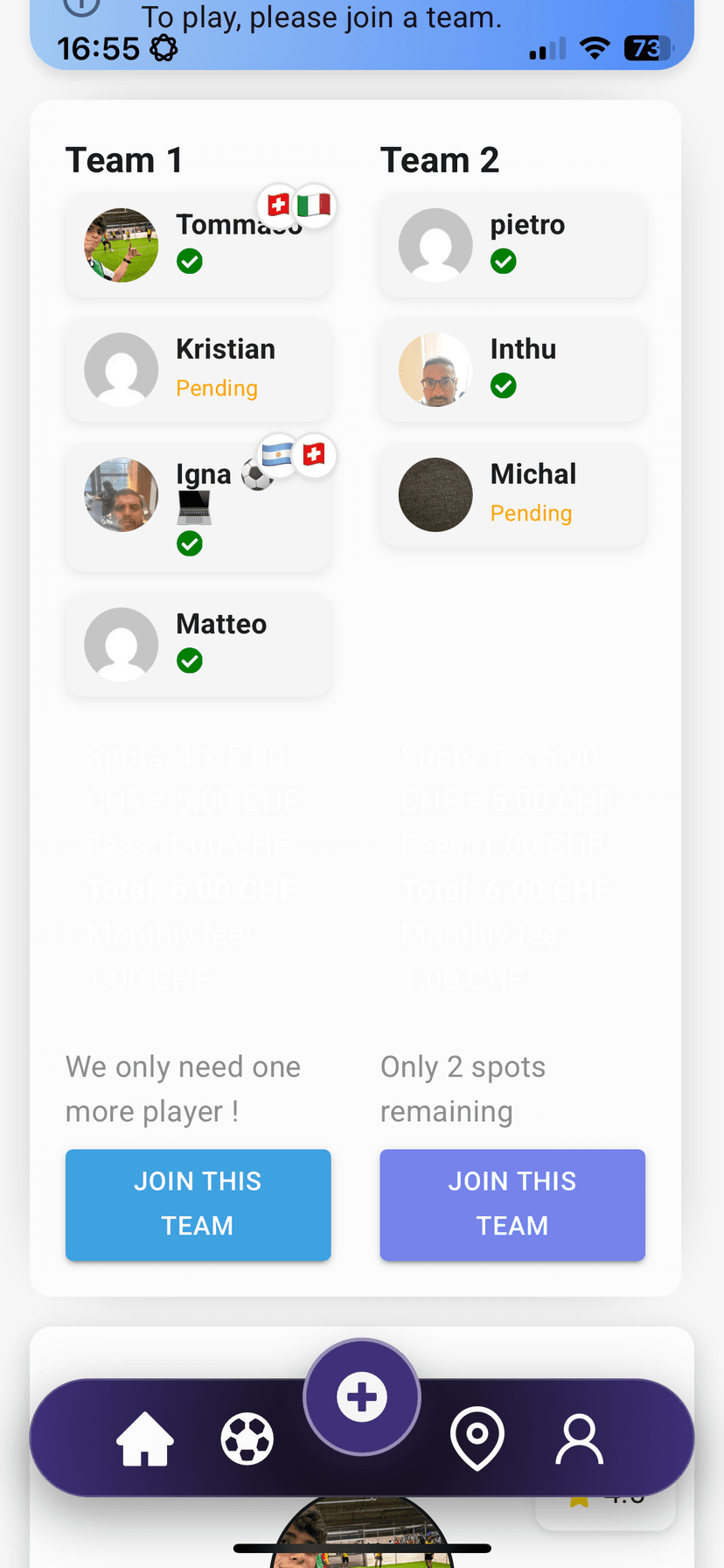 Step 2: Join in seconds — tap, pay, done. No calls, no WhatsApp groups.